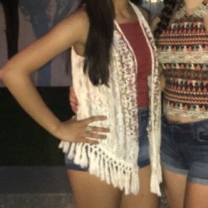 Fringe boho vest
